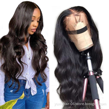 30inch human hair Body Wave Lace wigs For Black Women 13X4 Virgin Brazilian Hair Lace Frontal Wig Pre Plucked With Babyhair